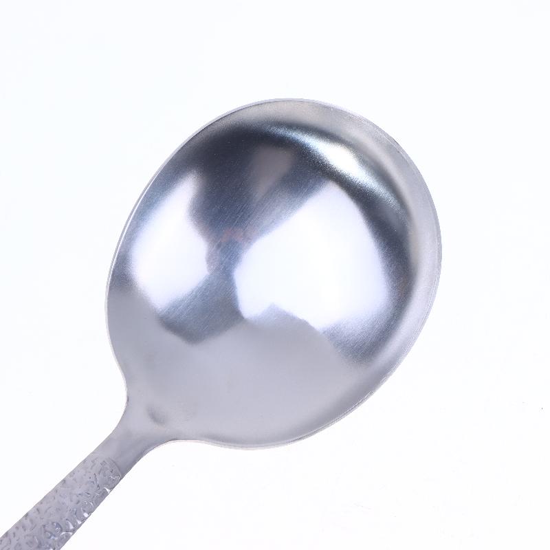 Stainless Steel Short Handle Soup Spoon Leaky Restaurant Shared Vegetable Spoon Household Rice Vermicelli Spoon Flour Spoon