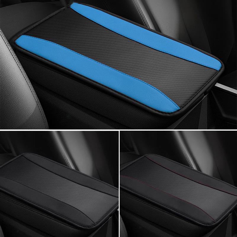 NSY2 Universal Car Leather Armrest Mat Arm Storage Box Mats for Mercedes Benz W211 New B/C/E GLC GLK CLA GLA W203 C-Class 2001-2007