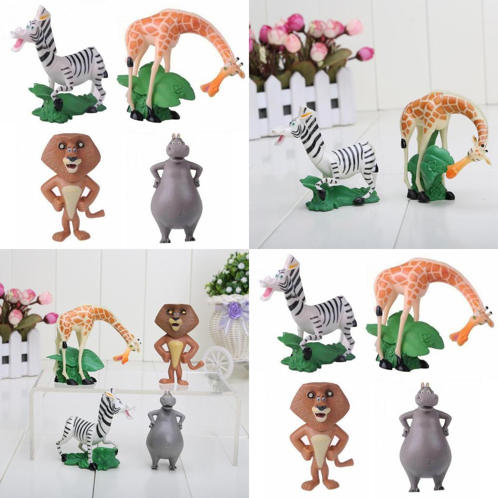 Collectible Madagascar Movie Action Figures Mini Dolls For Collection And Decoration Safe Material