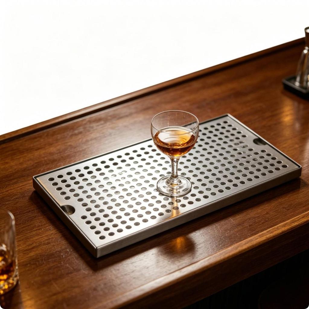 Stainless Steel Draining Tray Rectangular Spill Catcher Metal Pan Board for Prep
