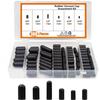80-160 Pcs Black Rubber Vacuum Dust For Caps- Assortment Kit For Car Carburetor Valves And Ports, Mixed Sizes, Dust Seal