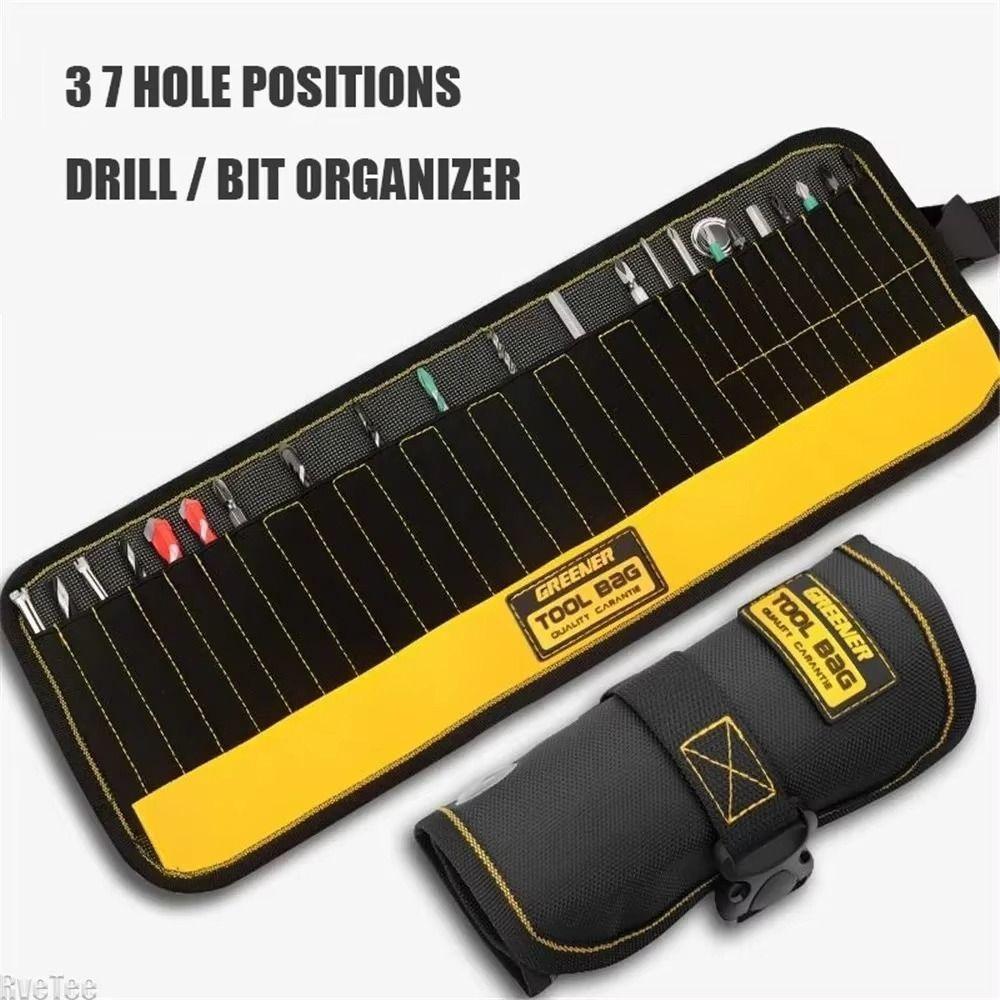 High Quality 37 Holes Screwdriver Bit Storage Bag Large Capacity Multifunctional Electrician Tool Bag Thickened Wear-Resistant