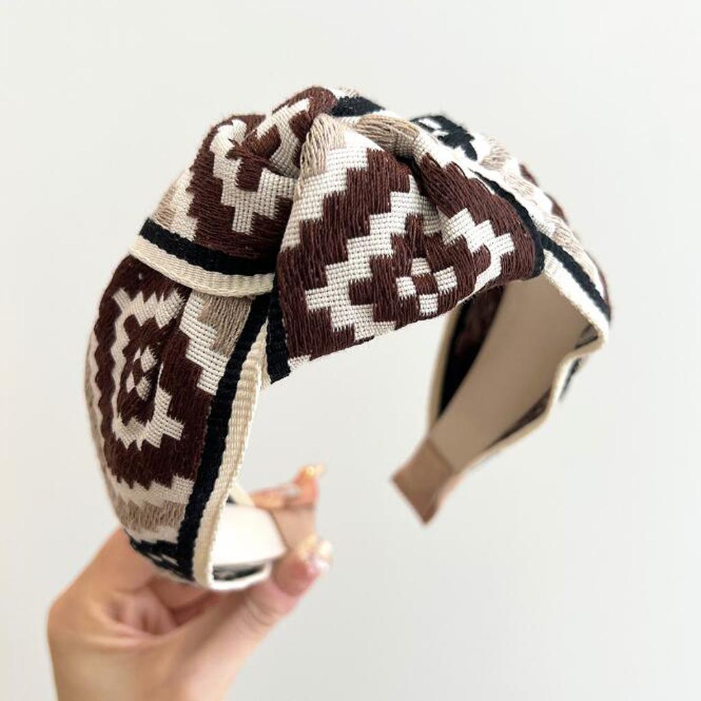PROLY Ny Modehårband För Kvinnor Brett Sida Bohemia Turban Etnisk Stil Knytet Hårband Trendiga&Färgglada Håraccessoarer
