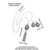 Ethnic Temperament Water Drop Earrings Necklaces Set for Women Vintage Hollow Drop Glaze Tassel Necklace Boho Female Jewelry