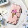 Skull Ice Cream Pattern Long Wallet Forever Fashion Credit Card Holder Purse