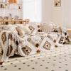 Cold-weather Off-white Aesthetic Plush Loveseat Mat Throw Total Coverage Pet-proof Mark Claw-resistant Slip-resistant Fluffy Settee Throw Family