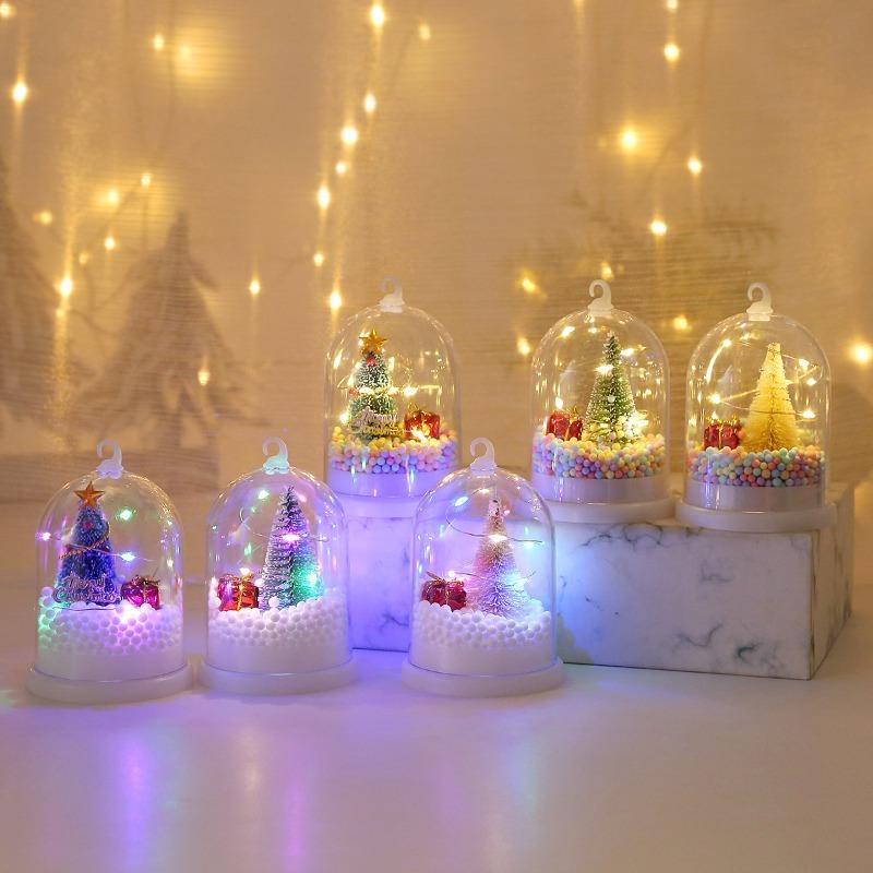 Christmas decorations, Christmas tree, night lights, luminous small hanging lights, snow ornaments, Christmas gifts