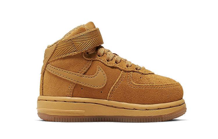 Nike Air Force 1 LV8 3 Cushioning Abrasion Resistant Cushioning, Wear Resistant High Top Toddler Shoes Wheat CK1407-700