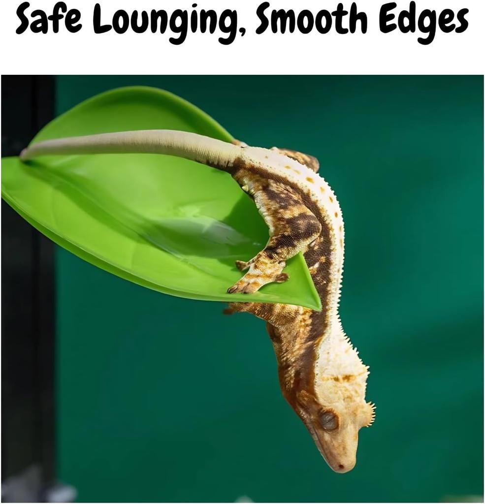 Animal Habitat Leaf Suction Cup Reptile Basking Area Resting Terrace Suction Cups Accessories Simulated Leaves for Geckos