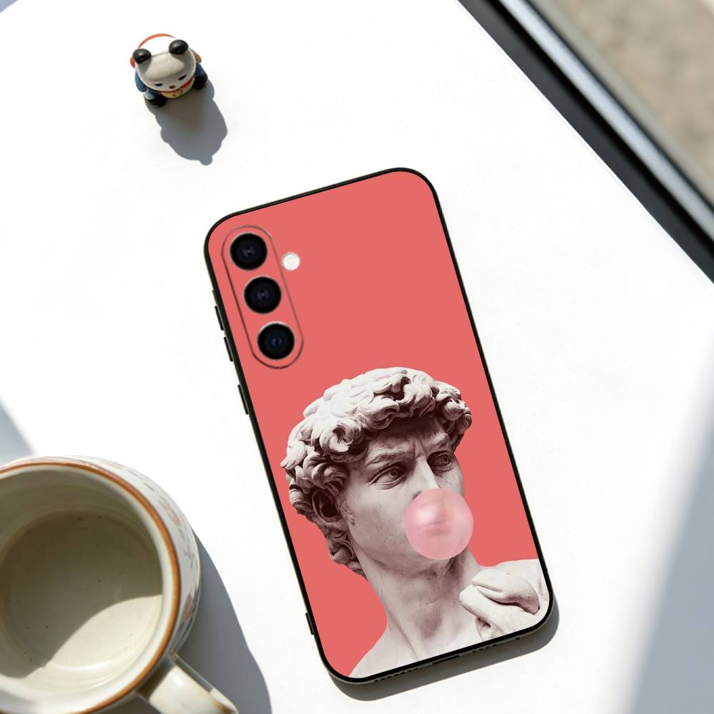 

Creative Sculptures Phone Case For Samsung Galaxy A73,A72,A71,A70,A53,A52,A51,Soft Black Cover Samsung a70