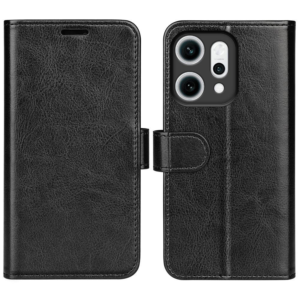 For Oppo Reno14 5G (Global) Case Crazy Horse Texture Stand Leather Phone Cover