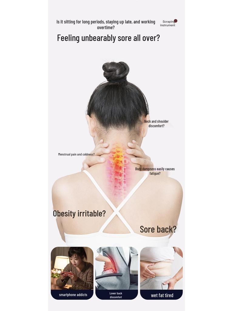 Kabelloses elektrisches Schröpf- und Gua Sha-Gerät mit Heizfunktion für Ganzkörper-Physiotherapie