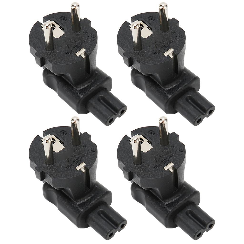 4pcs EU4.8MM To IEC320 C7 Power Adapter Universal Standard Computer Power Adapter