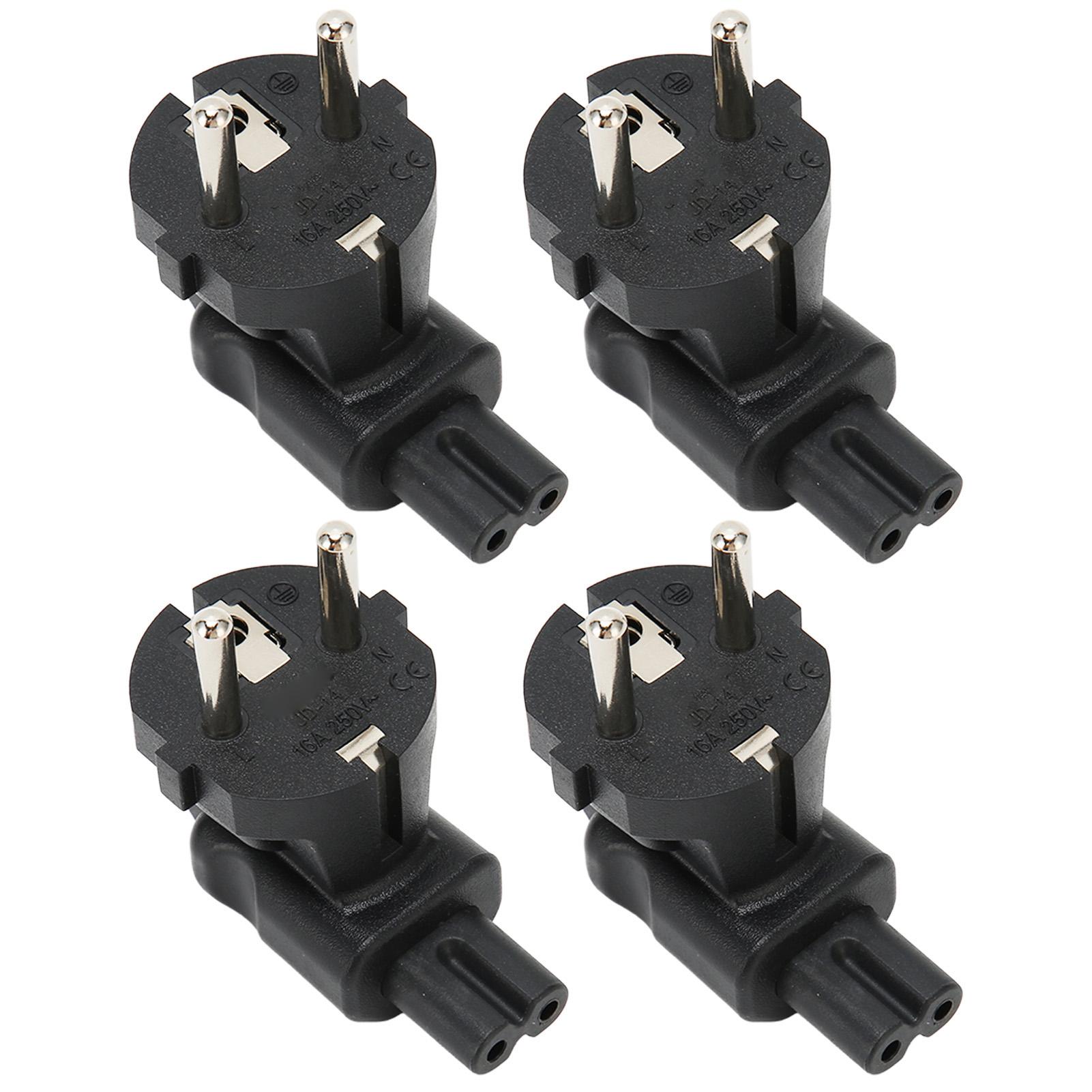 

4pcs EU4.8MM to IEC320 C7 Power Adapter Universal Standard Computer Power Adapter EU Plug