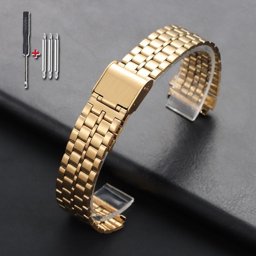 Stainless Steel Strap 18mm for Casio Watchband for F91W F84 F105 F108 A158 A168 AE1200/1300 B650 AQ230 Metal Ultra-thin Bracelet