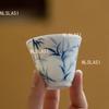 40ml White Porcelain Teacup Hand Drawn Orchid Tea Cup Household Ceramic Master Cup Chinese Drinking Utensils Kungfu Tea Set