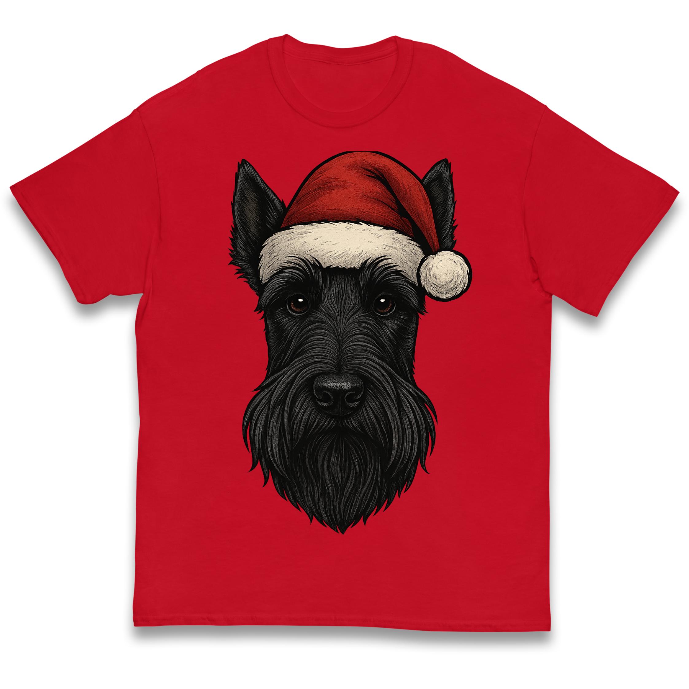 Scottish Terrier Face Christmas kids t shirt 100
