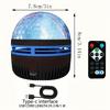 Wasserkräuselung/Verträumtes Aurora Magisches Projektionslicht 7-Farben Fernbedienung Projektor USB-betrieben Buntes Atmosphären-Nachtlicht