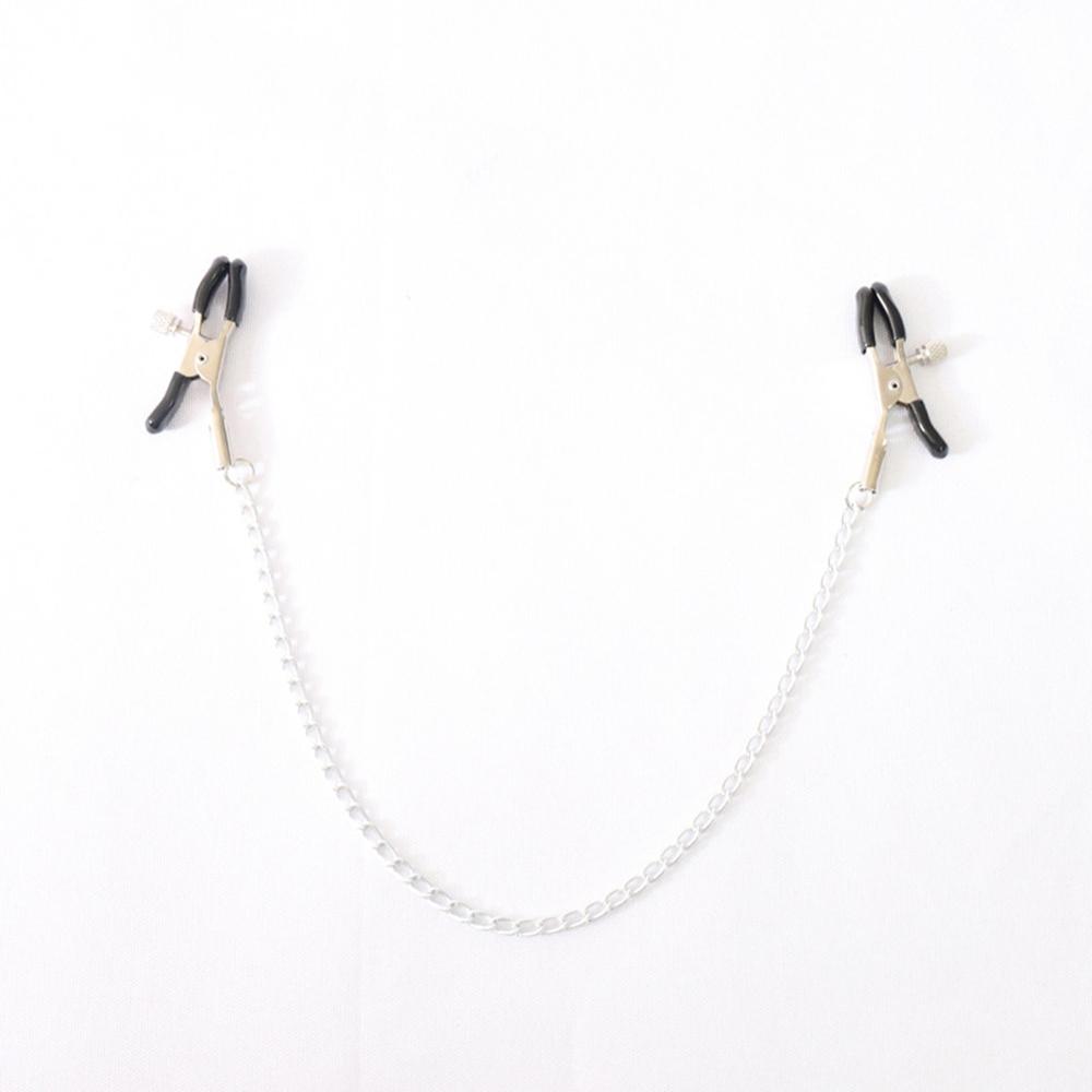 Stainless Steel Metal Chain Nipple Milk Clips Breast Clip Sex Slaves Fetish Nipple Clamps Sex Toys Butterfly Style For