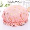 Double Hair Cap Waterproof Head Cover Reusable Shower Cap  Shampoo Hair Bath Makeup