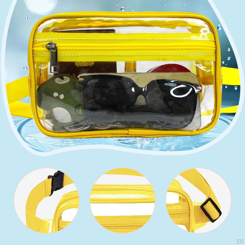 Clear Fanny Pack Waist Bag Crossbody Purse for Festival Concerts Hiking Travel