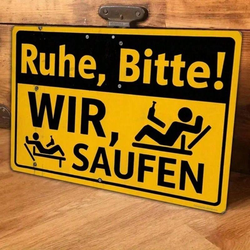 Metal Poster Wall Art Ruhe Bitte Retro Beer Sign Vintage Decor for Home Bar