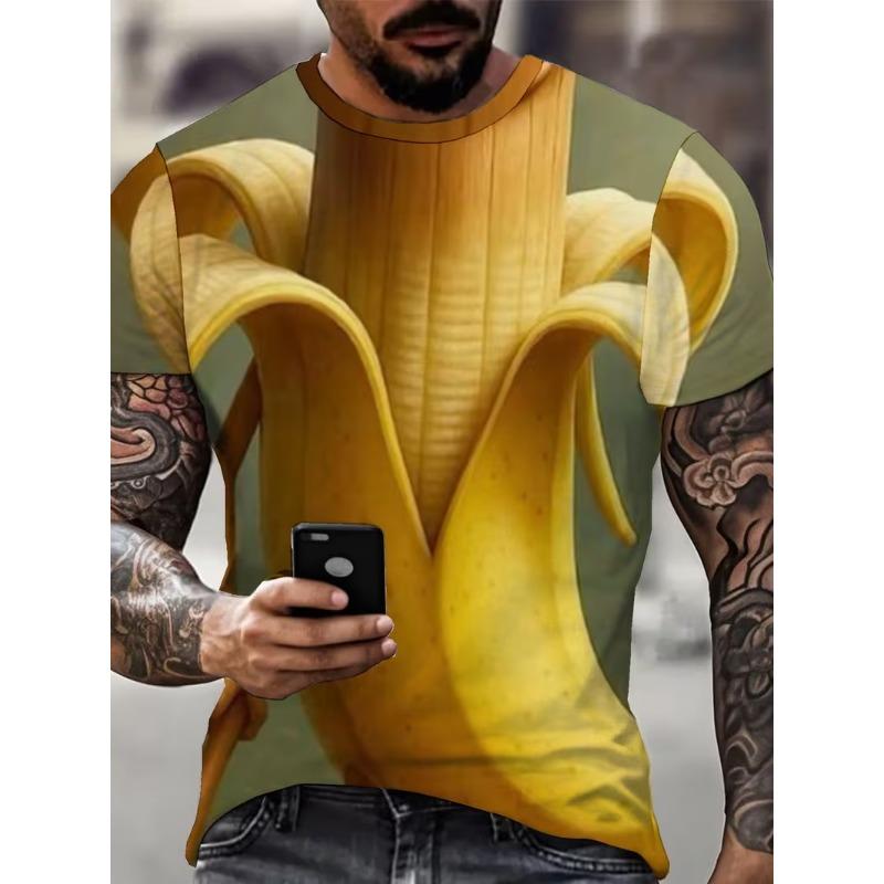 

New Hip Hop Funny 3D Printed Men s Daily T-shirt - Round Neck XXS
