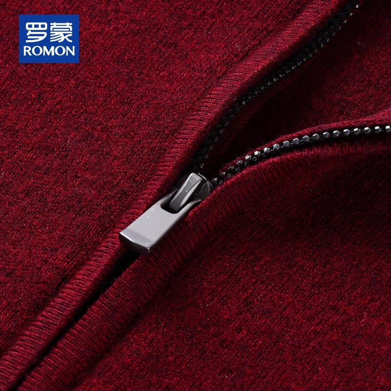 ROMON Men's 100% Pure Wool Half-Zip Sweater