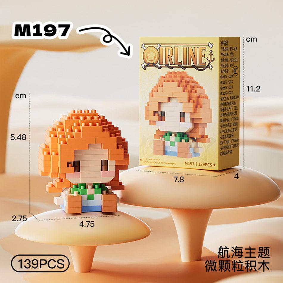 *Anime Building Block Chopper Buggy Assembly Micro Building Block Zoro Robin Character Model Mini Bricks Figure Toys For Gift