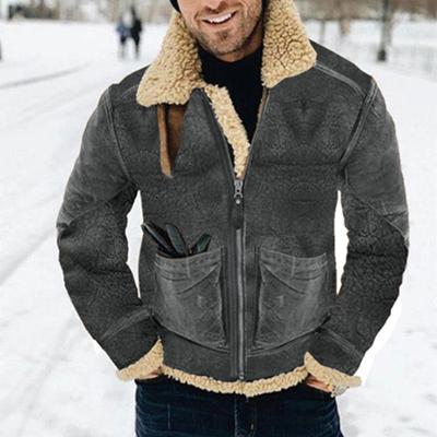 Jaqueta masculina outono e inverno espessada estampada casaco quente multicolorido código