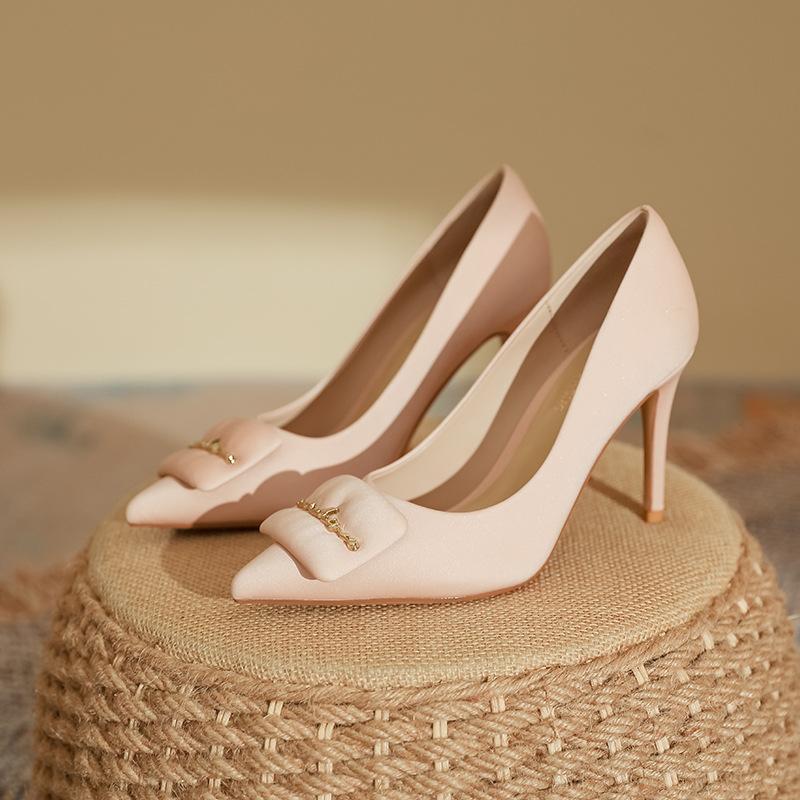 Single Shoes 2025 Spring Women's High Heels Women's Thin Heels High Sense Huizhou Women's Shoes Spring Women's Fashion Shoes Genuine Leather Women