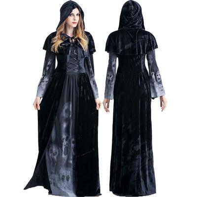 Adult Vampire Witch Queen Cosplay Dress for Halloween Party and Dance Performances
