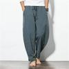 Men's Trendy Cotton-Linen Loose Carrot Pants - Chinese Style, Large Size, Nepalese Bloomers for Spring and Summer.