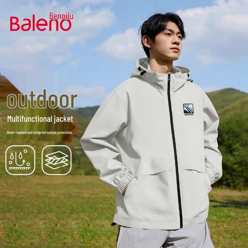 Baleno 2025 Spring Men's Retro Stand-Collar Windbreaker Jacket