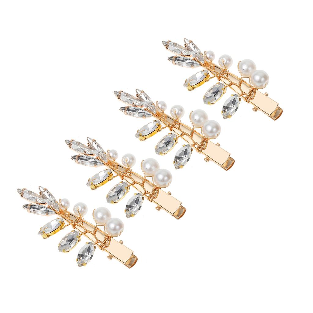 4 Pack Marquise Pearl Hair Clips TS1690 with Elegant Design for Women