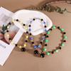 Round Geometry Beaded Chain Necklace for Women Accessories