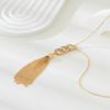 Versatile Sweater Chain: Irregular Geometric Tassel Necklace with Inlaid Rhinestones for Women