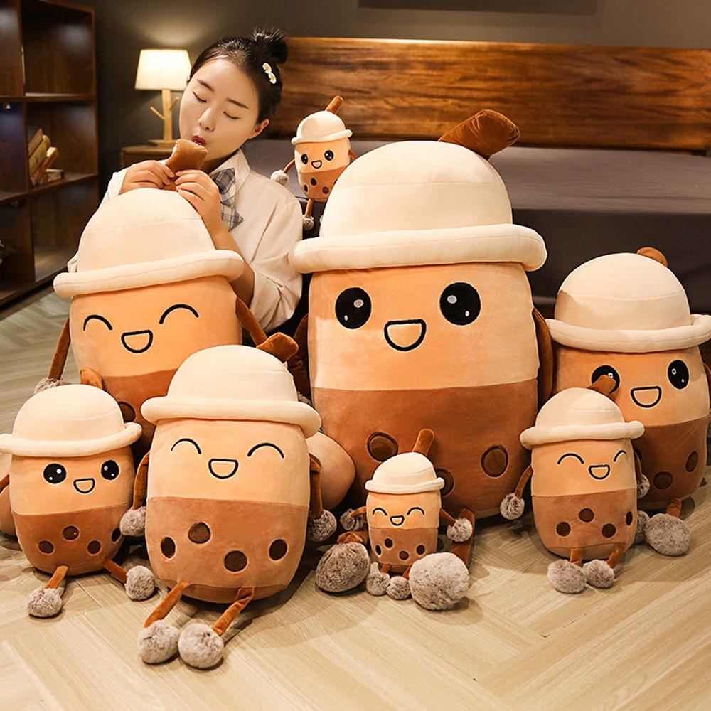 Decor Boba Cup Pillow Bubble Milk Tea Plushie Bubble Milk Tea Stuffed Doll Pearl MilkTea Plush Toys
