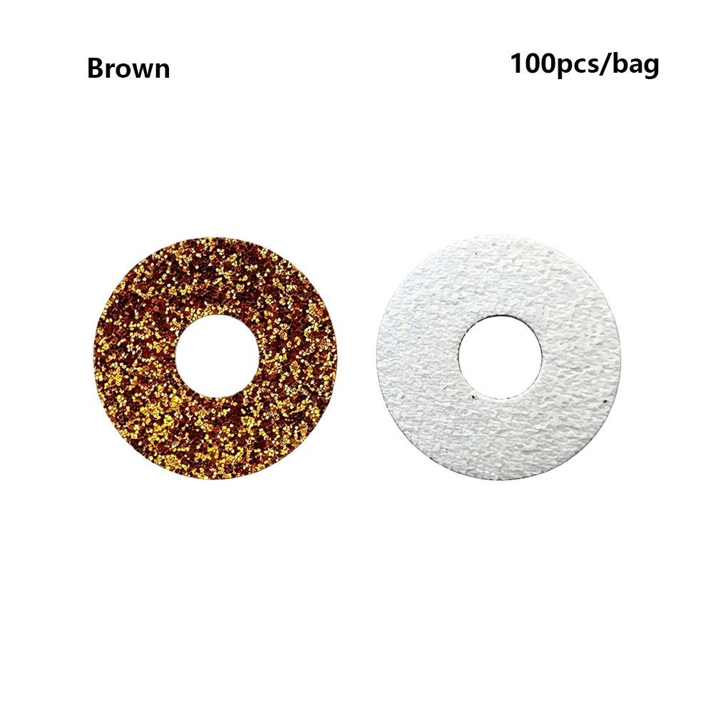 100pcs/bag 18mm Round Glitter Fabric Plastic 3D Comical Round Glitter Toy Eyes