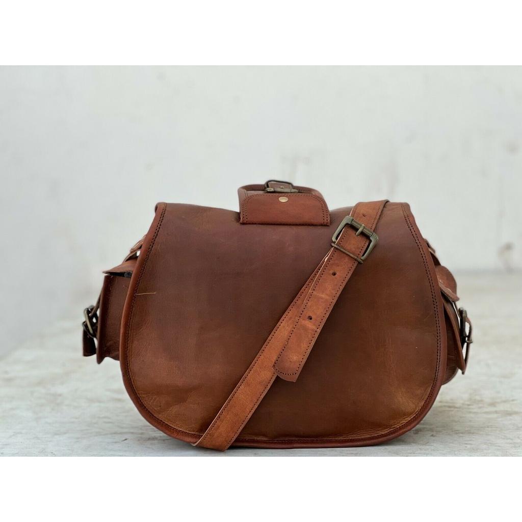 Torebka damska Vintage z wieloma kieszeniami Torebka damska na ramię z prawdziwej skóry typu crossbody