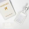 Imitation leather bronzing aircraft with signature paper pu leather passport jacket travel passport cover luggage tag set