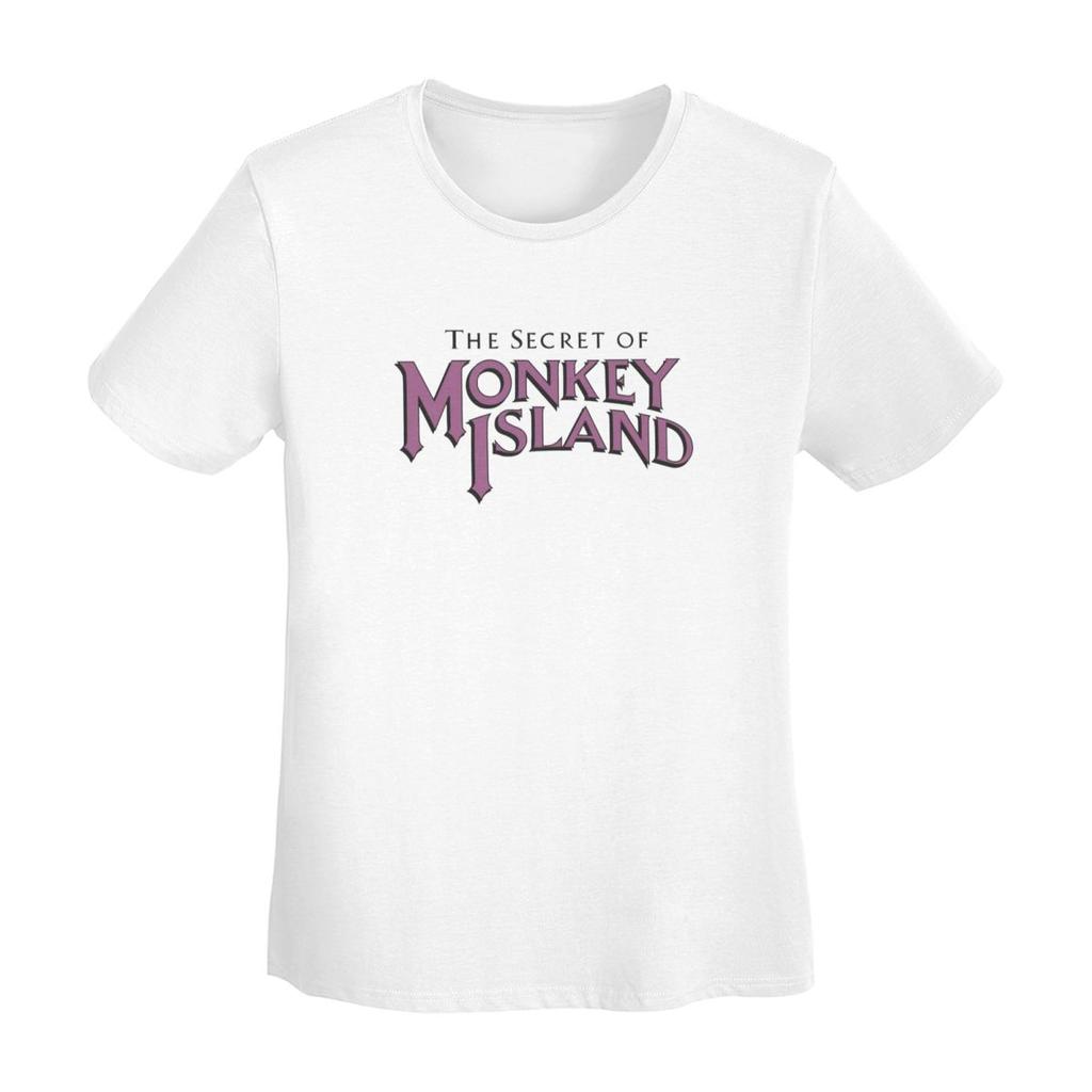Secret Of Monkey Island Dámské Tričko s Krátkým Rukávem O-Výstřih Bavlněná Letní Trička Streetwear