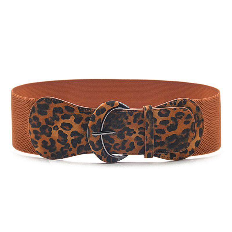 Retro Style Leather Elastic Wide Belt For Women's Clothing Accessories
