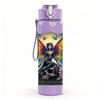 1PC Winged Butterfly Lady Art 750ml Color Plastic Sports Water Bottle Leakproof Flip Straw Lid For Sports Office Home Use