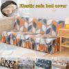 Simple Stretch Armless Sofa Bed Cover All-Inclusive Foldable Sofa Cover With Skirt Armless Sofa Cover Funda De Sofá Sin Brazos