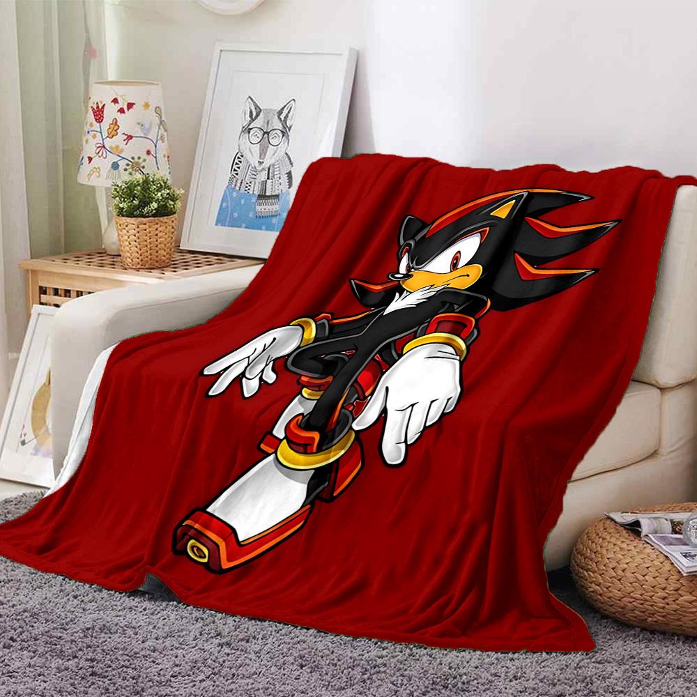 1pc Shadow Hedgehog Artwork Flannel Blanket for Super Soft Cute Comfort Blanket for Travel Bedding Couch Sofa Blanket Y73031