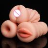 Vagin réaliste chatte gorge profonde mâle masturbateur Silicone artificiel Vaigna bouche Anal jouets oraux
