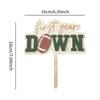 First Year Down Wood Cake Topper, Football 1ST Birthday Party Decoration,DIY Photo Props,Birthday