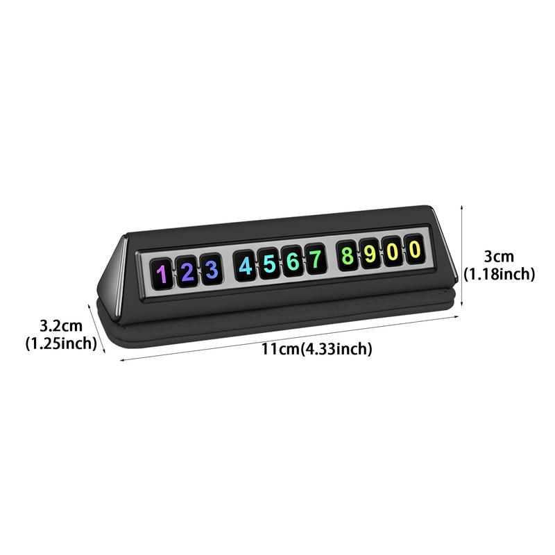 Car Parking Number Plate Automobile Temporary Number Card Plate Magnetic Car Dashboard Temporary Parking Number Plate for Car