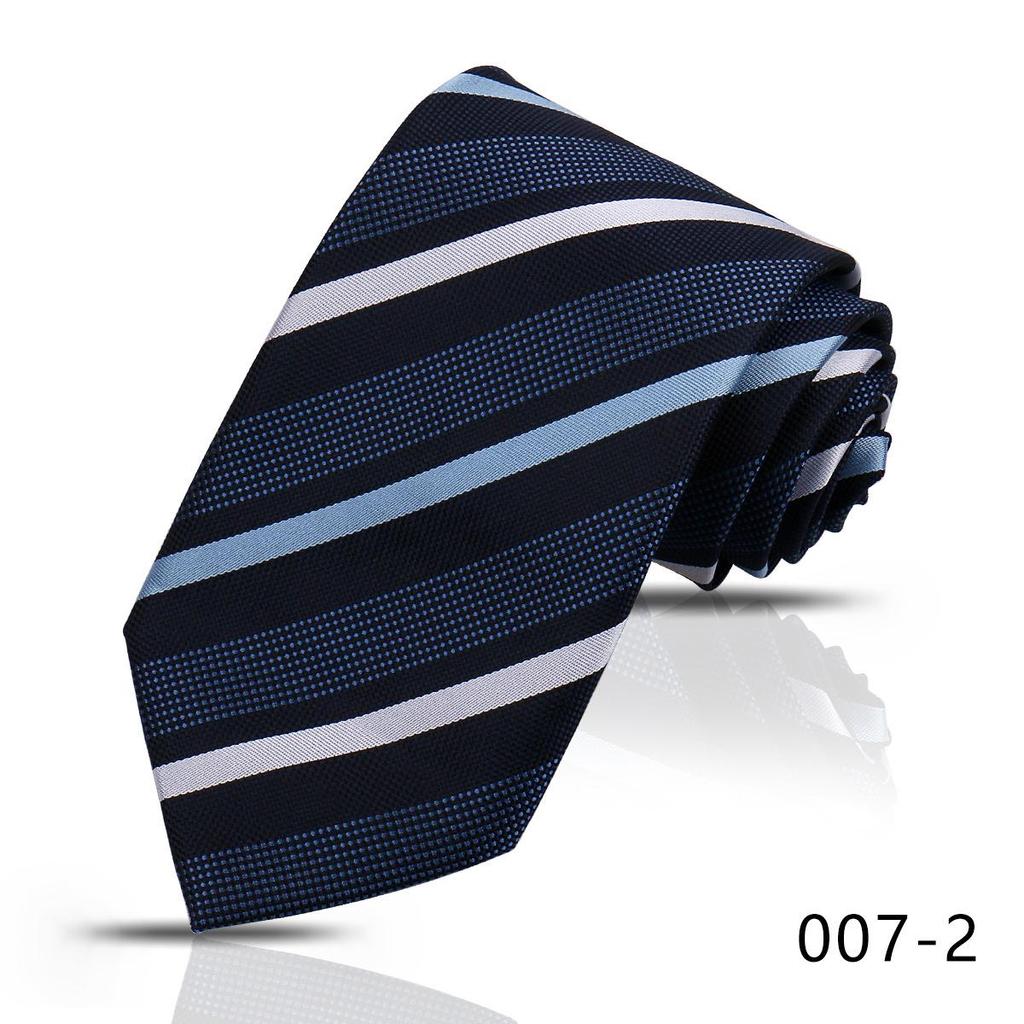 Hochwertige Herren-Seidenkrawatte, 8 cm breit, für Business und Hochzeitsanzug, mit diagonalen Streifen und Karomuster